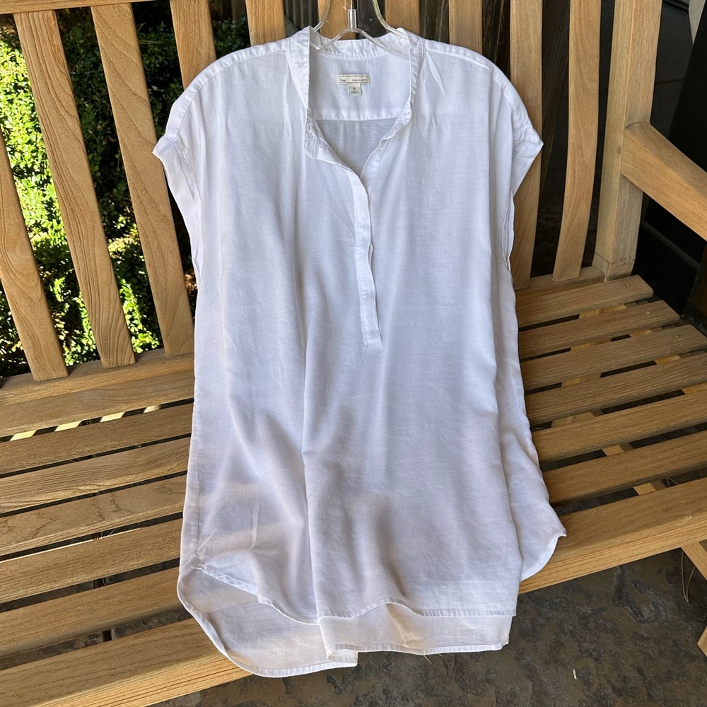 Gap Sleeveless Blouse, White, Size XL